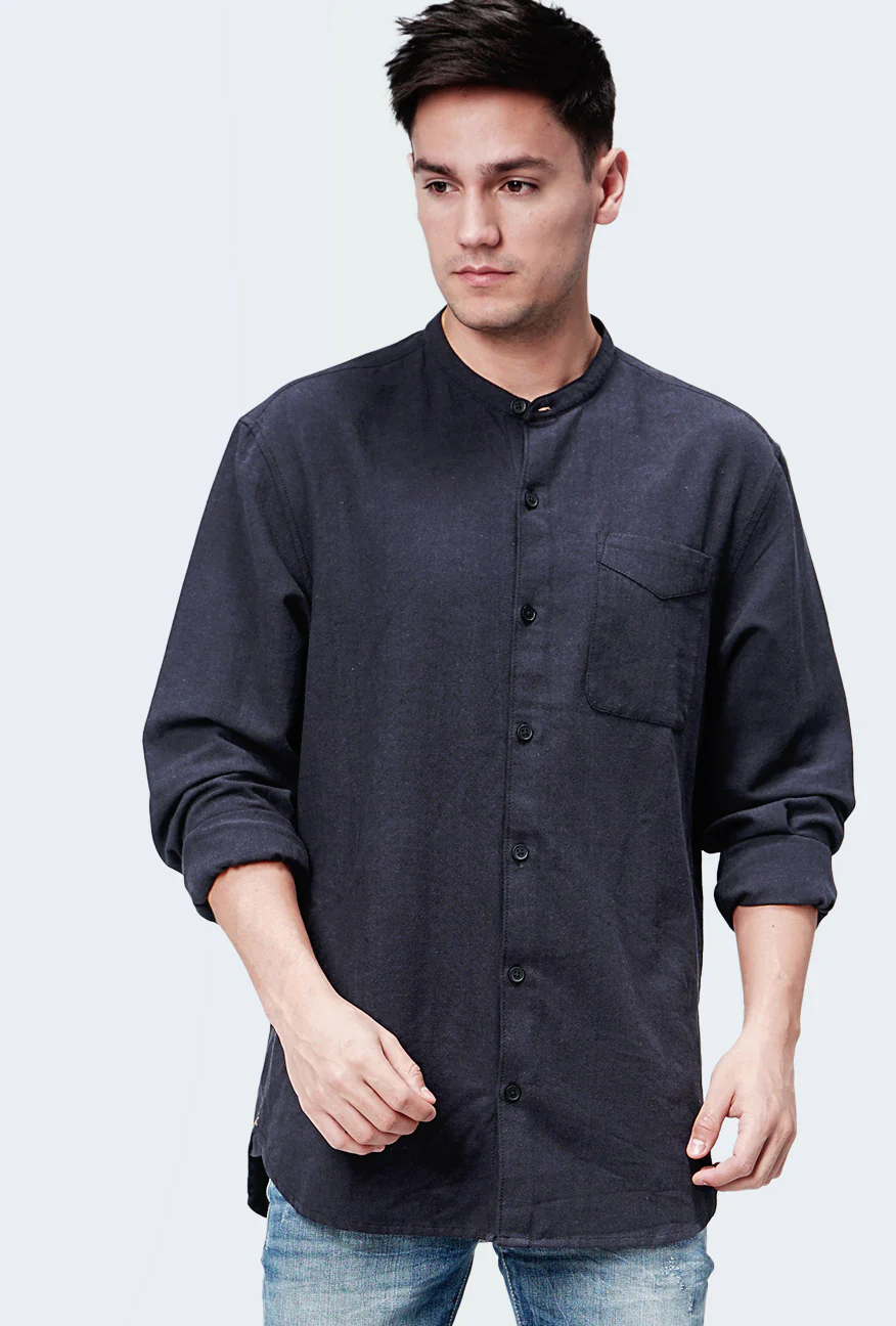 Kemeja Koko Hedley Dark Navy - Image 3