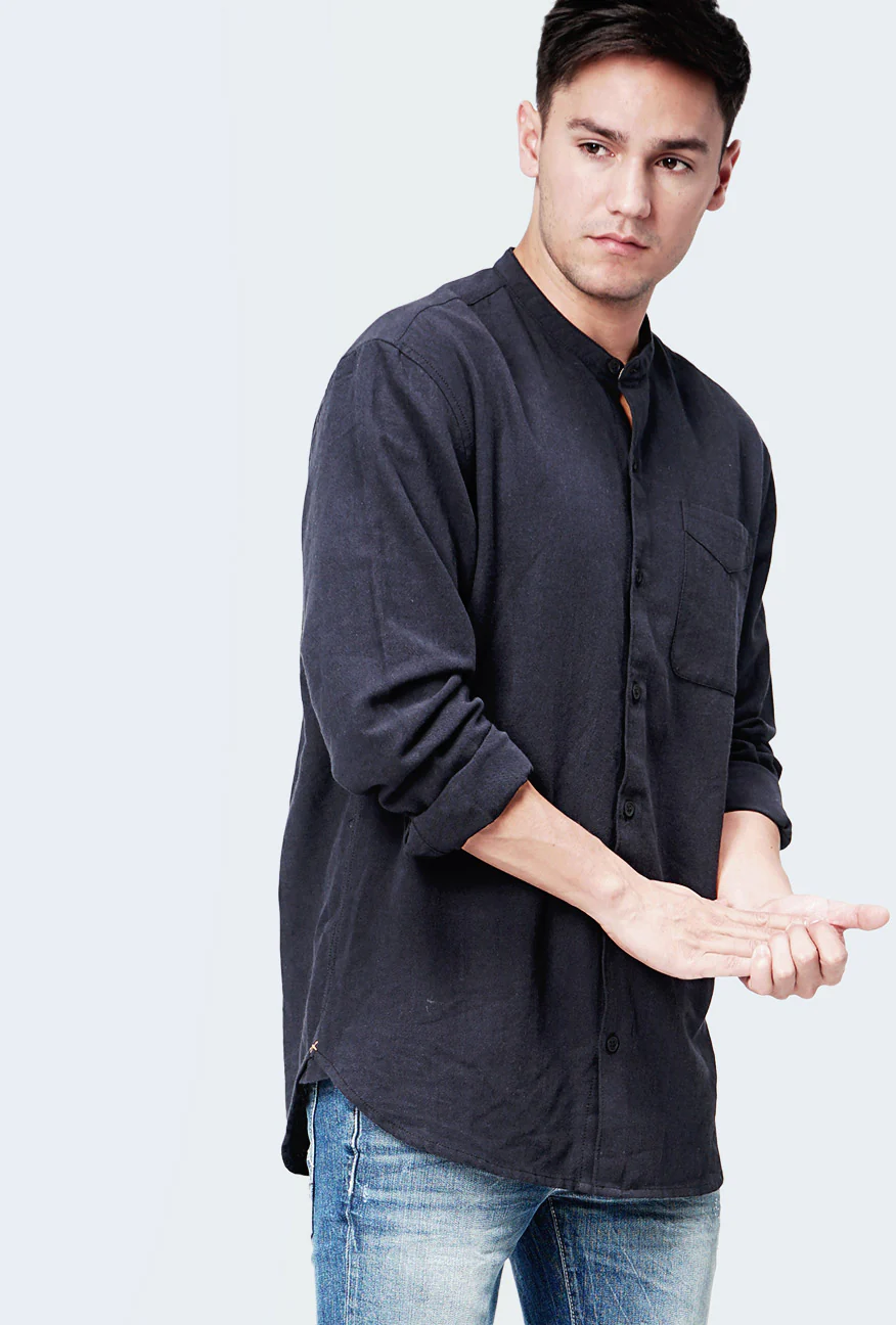 Kemeja Koko Hedley Dark Navy - Image 4