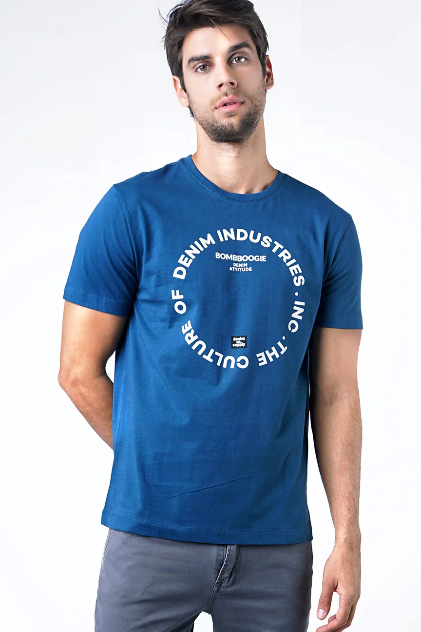 T-Shirt Lengan Pendek Heimic Blue