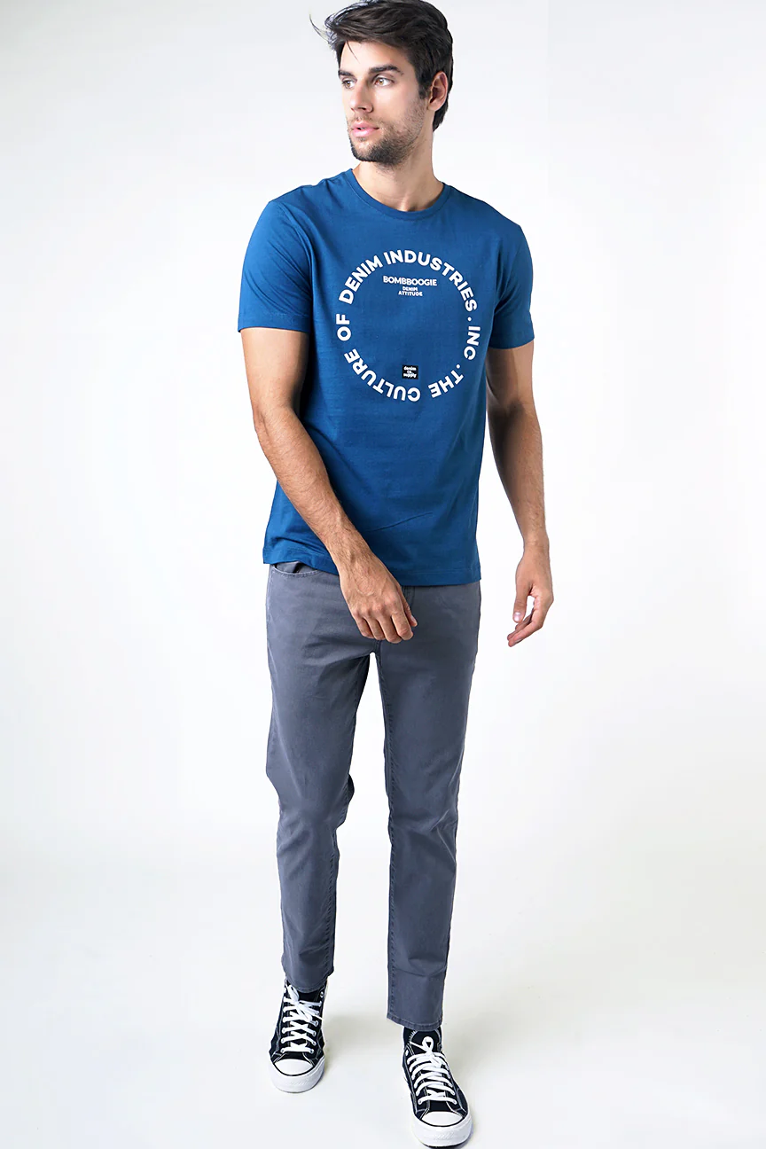 T-Shirt Lengan Pendek Heimic Blue - Image 4