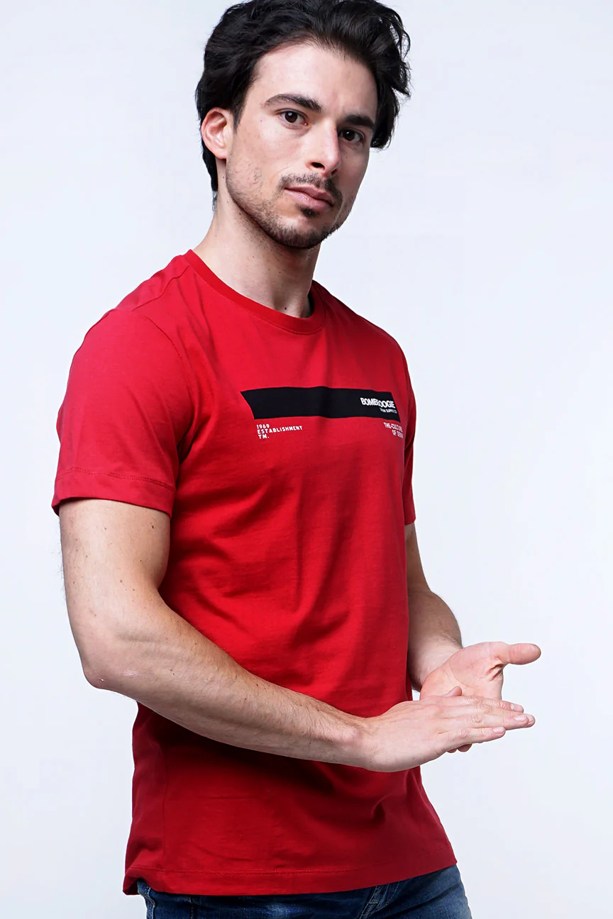 T-Shirt Lengan Pendek Helter Red - Image 3