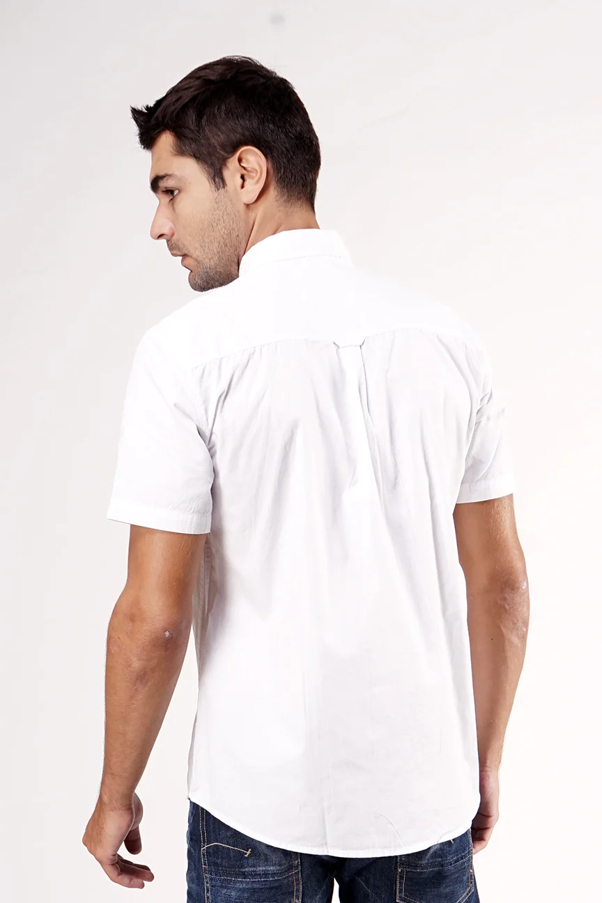 Kemeja Lengan Pendek Hero White Regular - Image 3