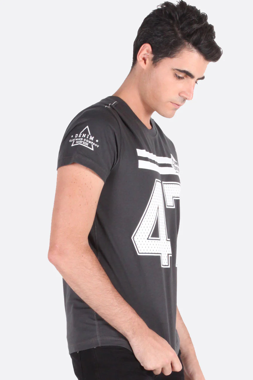T-Shirt Lengan Pendek Hockey Skeleton Dark Grey - Image 2