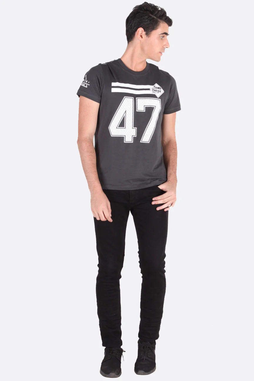 T-Shirt Lengan Pendek Hockey Skeleton Dark Grey - Image 4