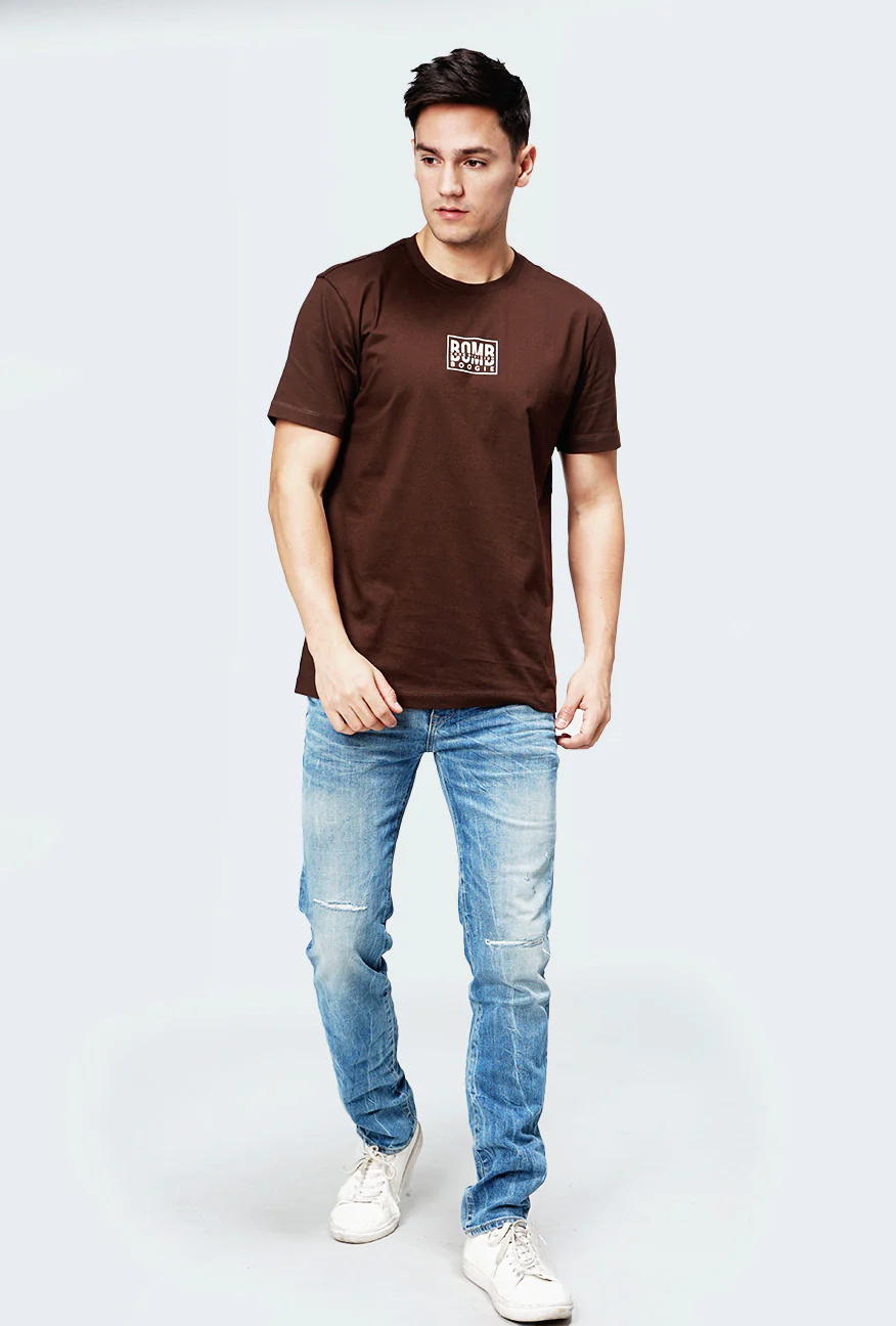 T-Shirt Lengan Pendek Holmes Brown - Image 3