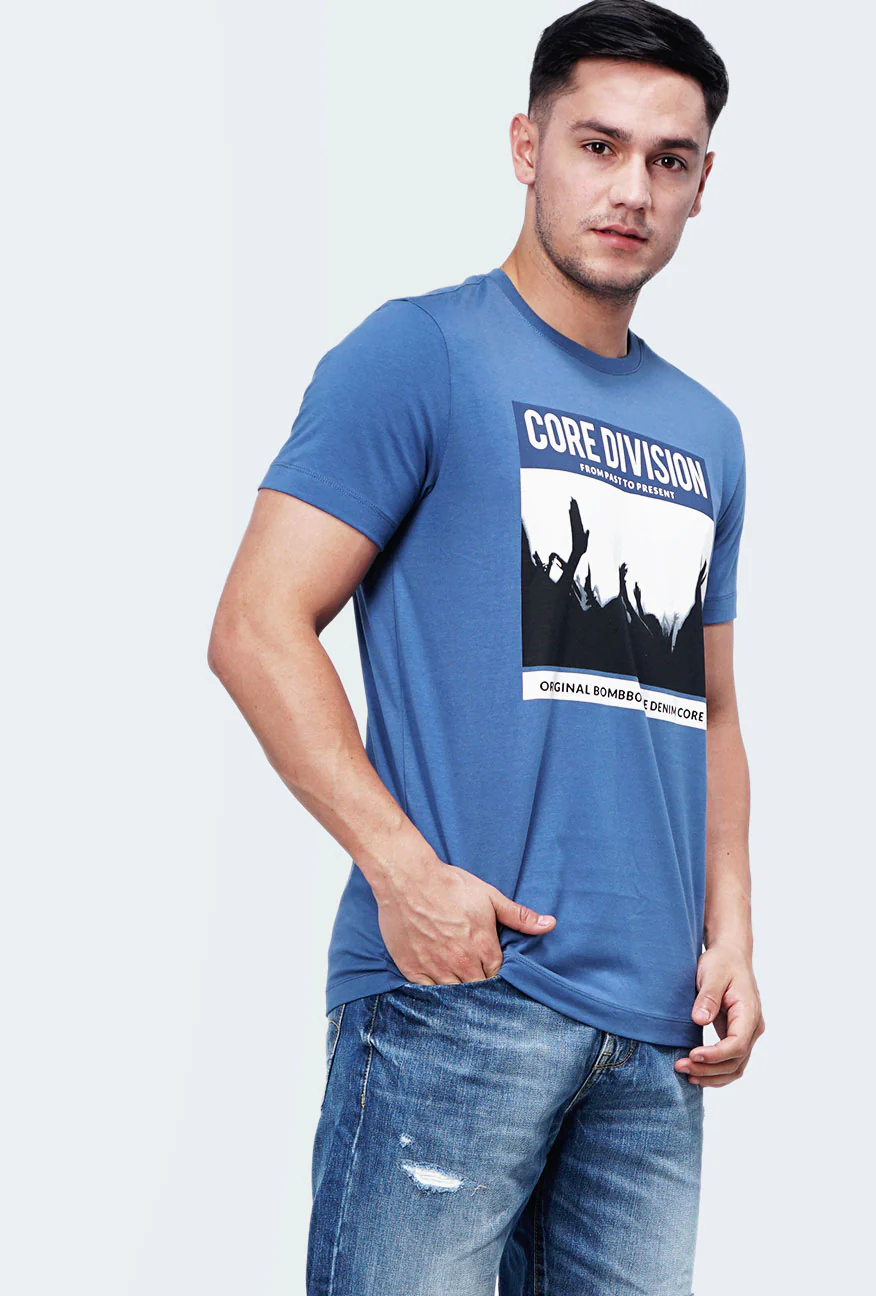 T-Shirt Lengan Pendek Horlaust Blue - Image 5