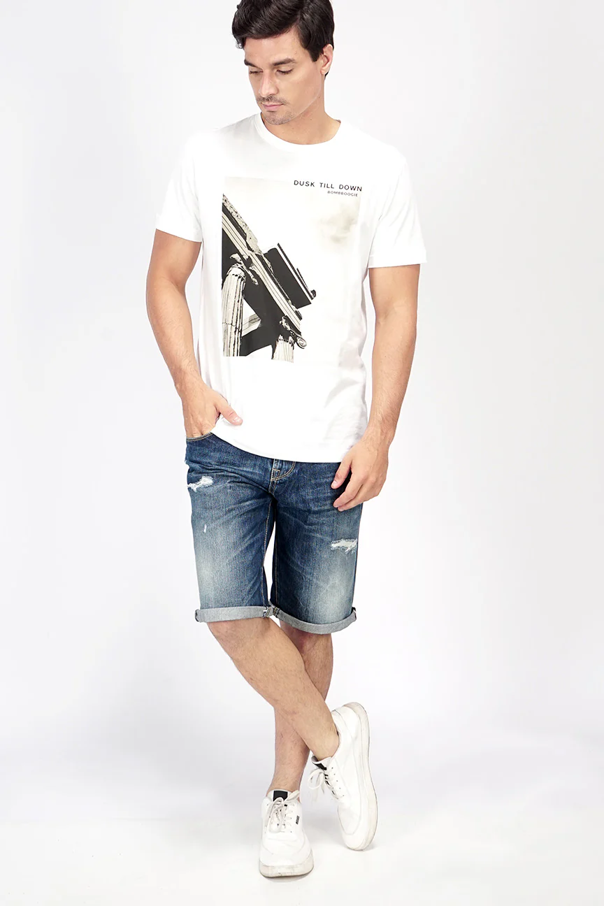 T-Shirt Lengan Pendek Horten Offwhite - Image 4