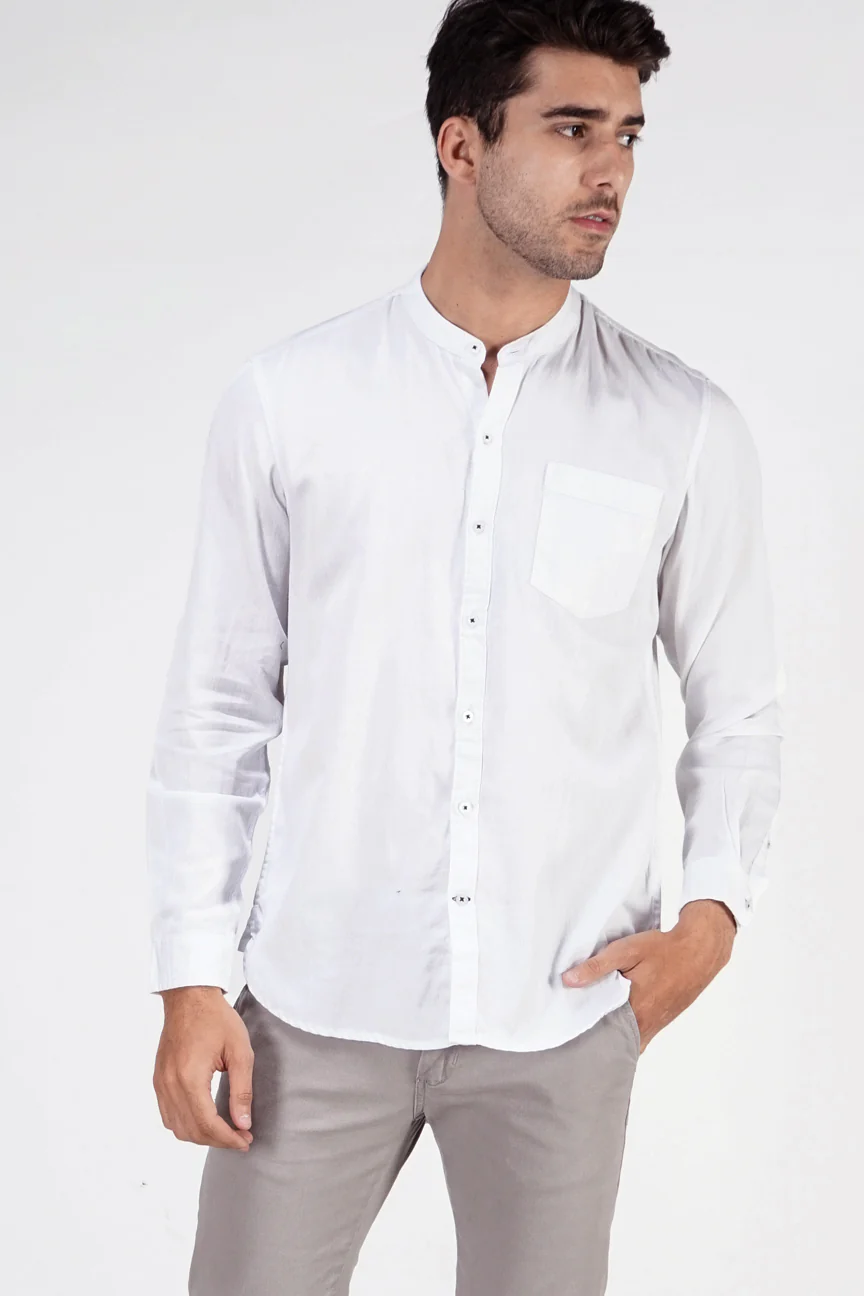 Kemeja Lengan Panjang Humberg White