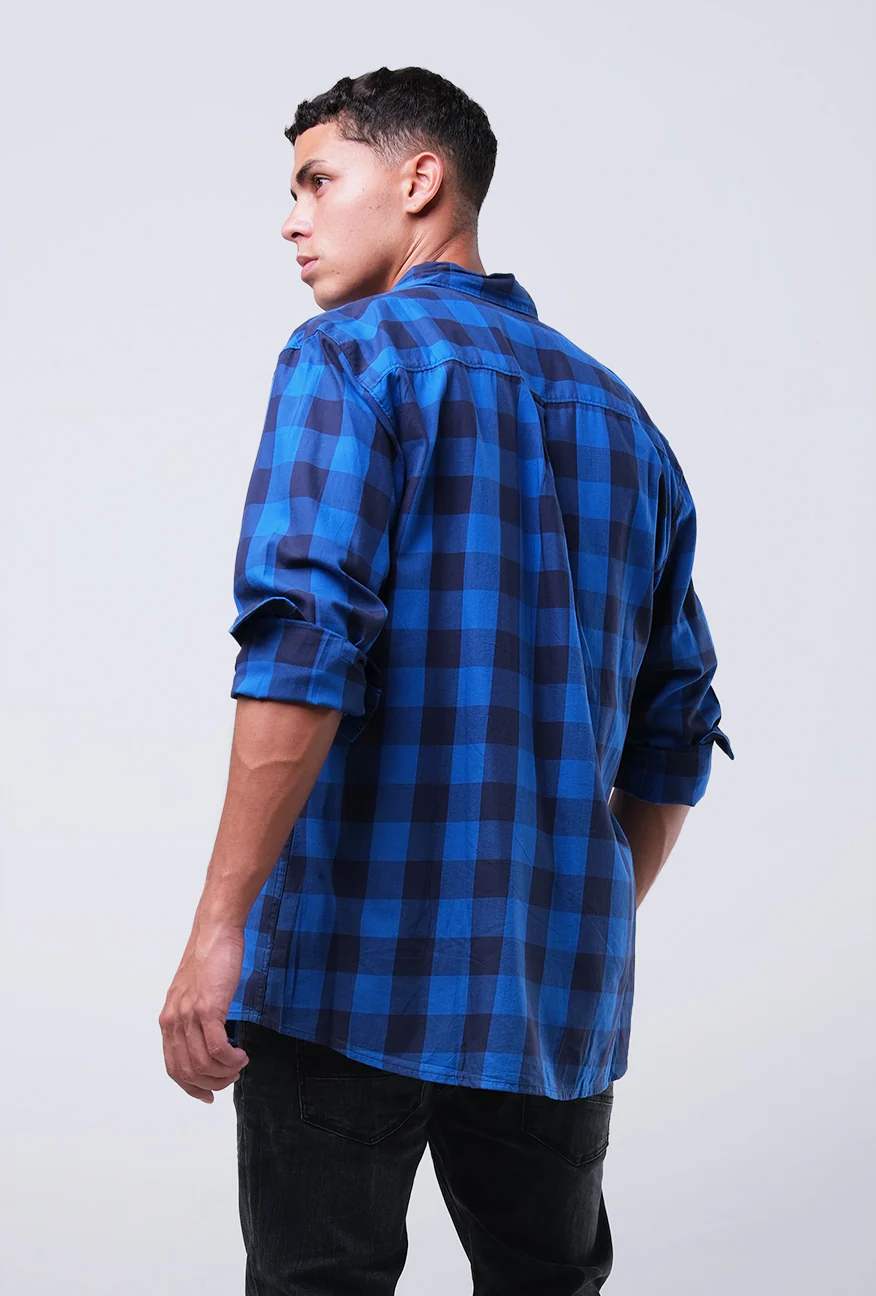 Kemeja Lengan Panjang Regular Hunter Long Navy Blue - Image 5