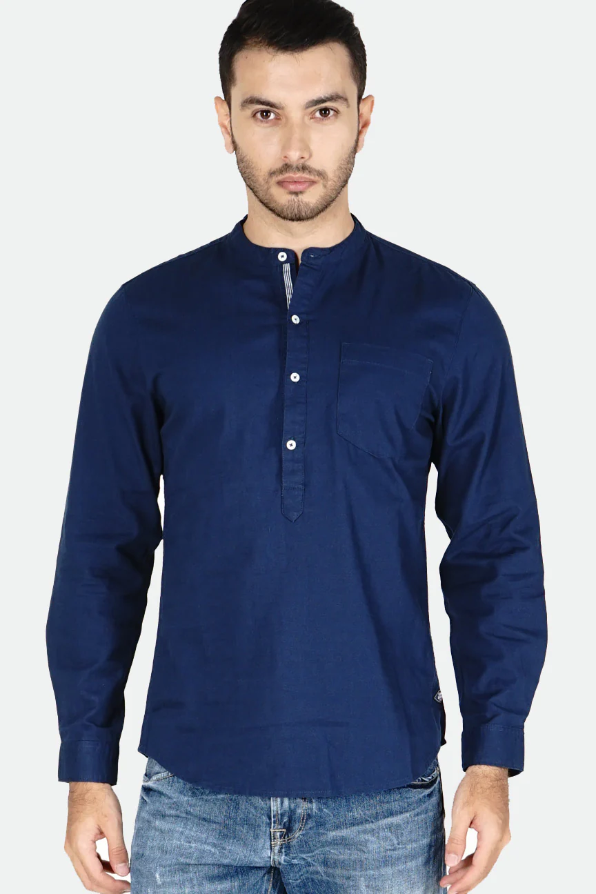 Kemeja Koko Regular Invander Navy