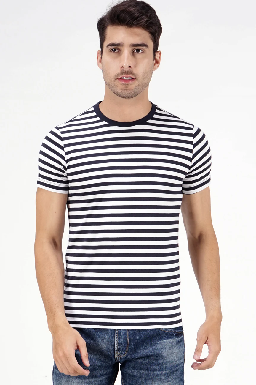 T-Shirt Lengan Pendek Irish Navy White