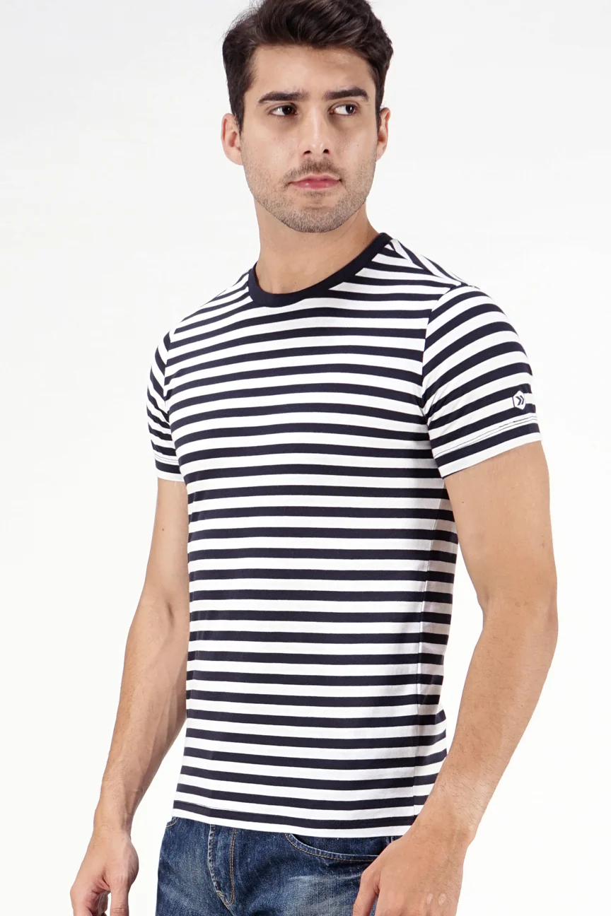 T-Shirt Lengan Pendek Irish Navy White - Image 2