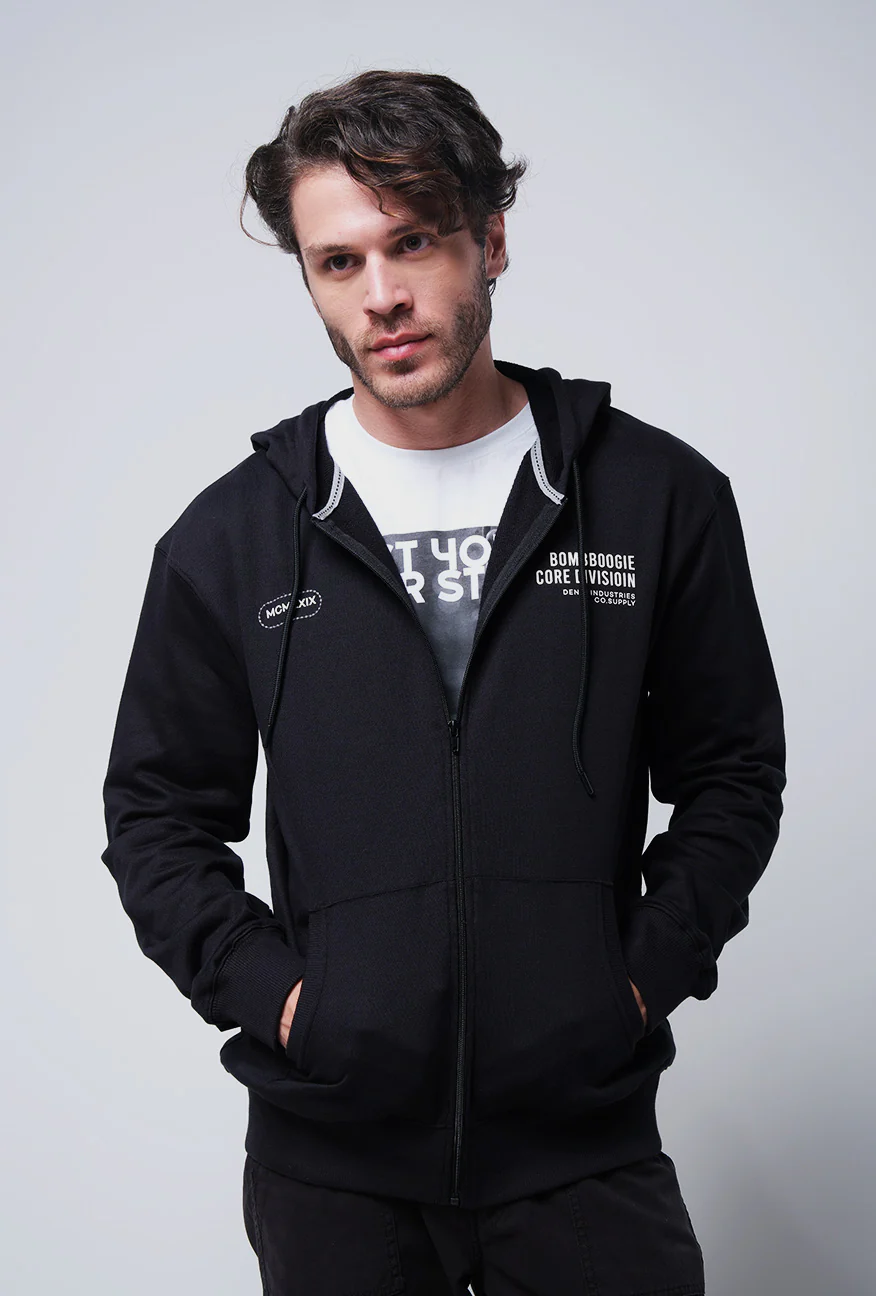 Jacket Hoodie Vestige Black