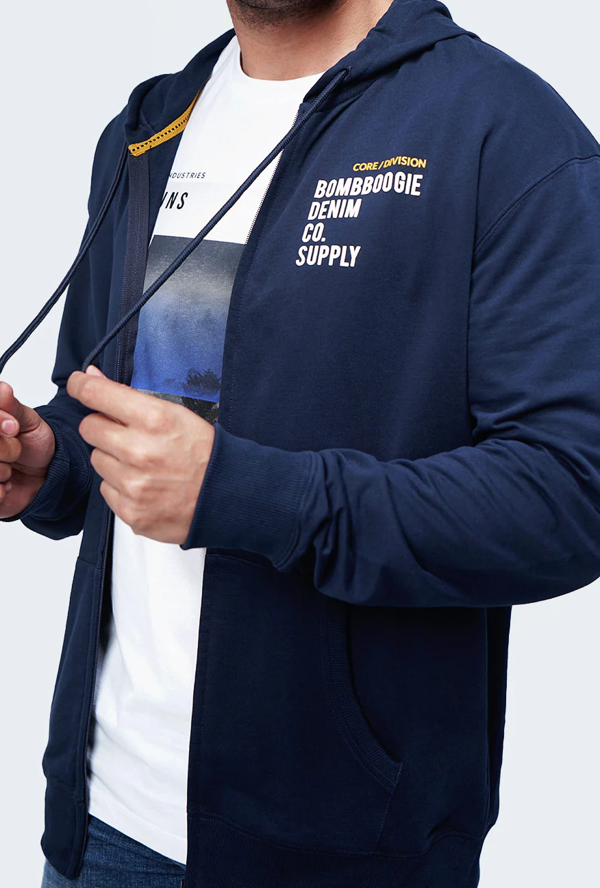 Jaket Hoodie Foblue Navy - Image 2