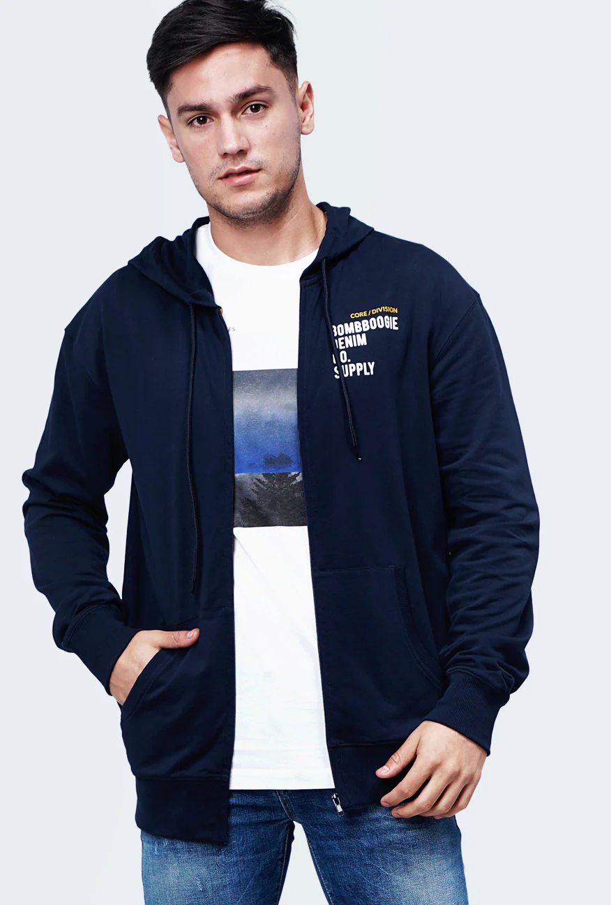Jaket Hoodie Foblue Navy - Image 3