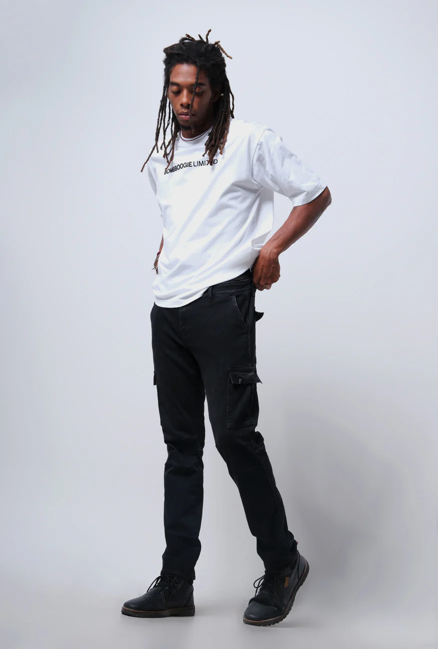 Jeans Slimfit Cargo I9 Series Black Grey