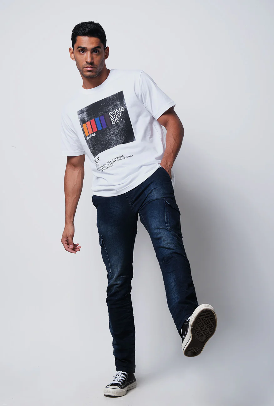 Jeans Slimfit Cargo I9 Series Dark Blue - Image 2