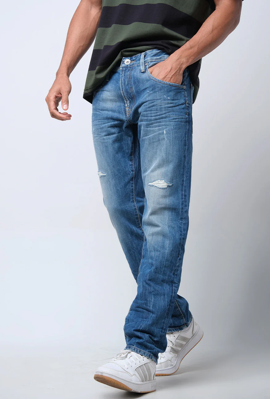 Jeans Slimfit J7 Series Light Blue With Destroy - Image 3