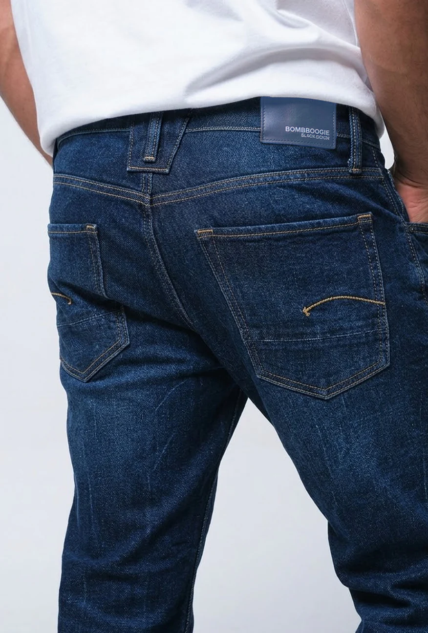 Jeans Slimfit L3 Series Dark Blue With Handmade - Image 5