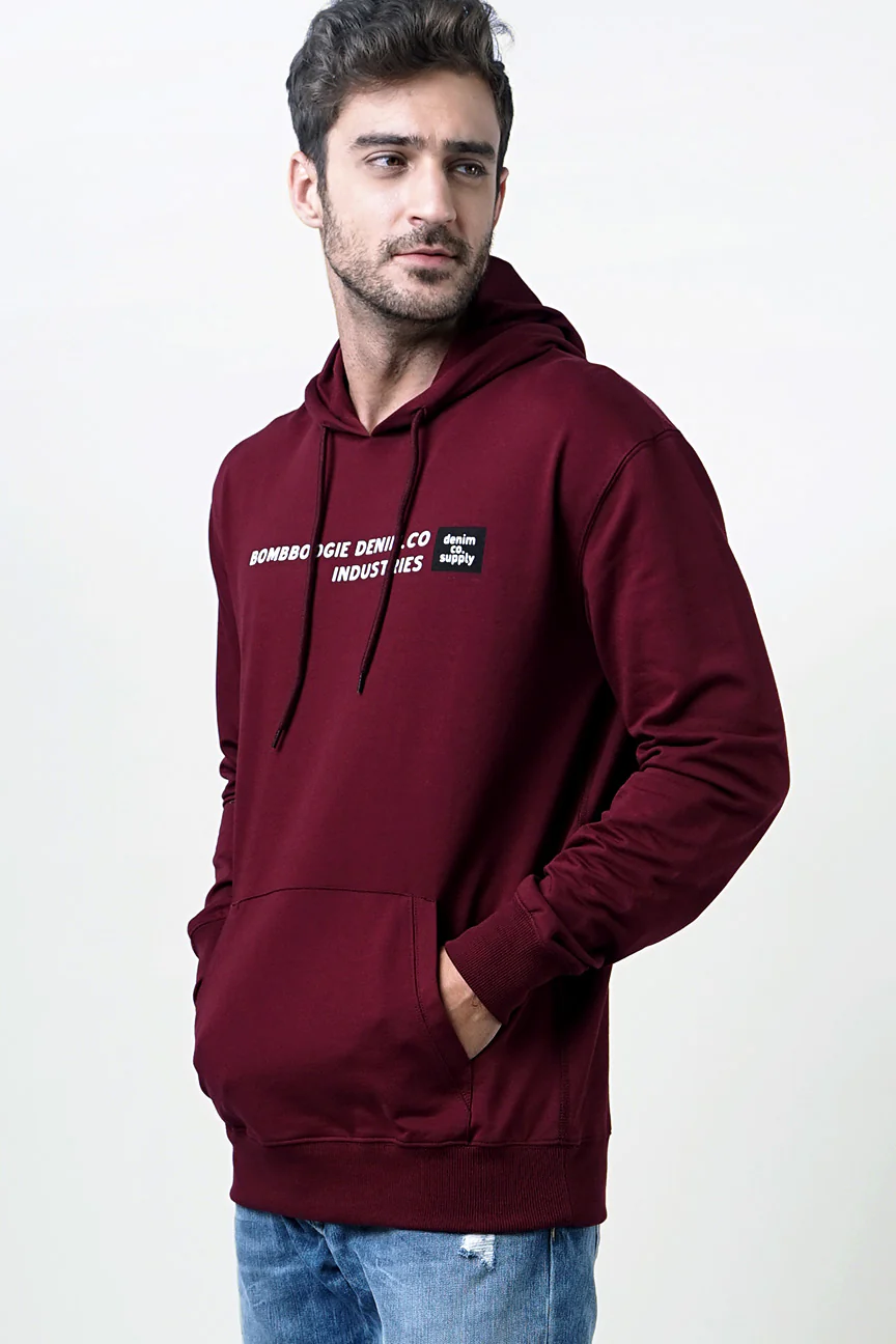 Sweater Hoodie Joshiper Maroon