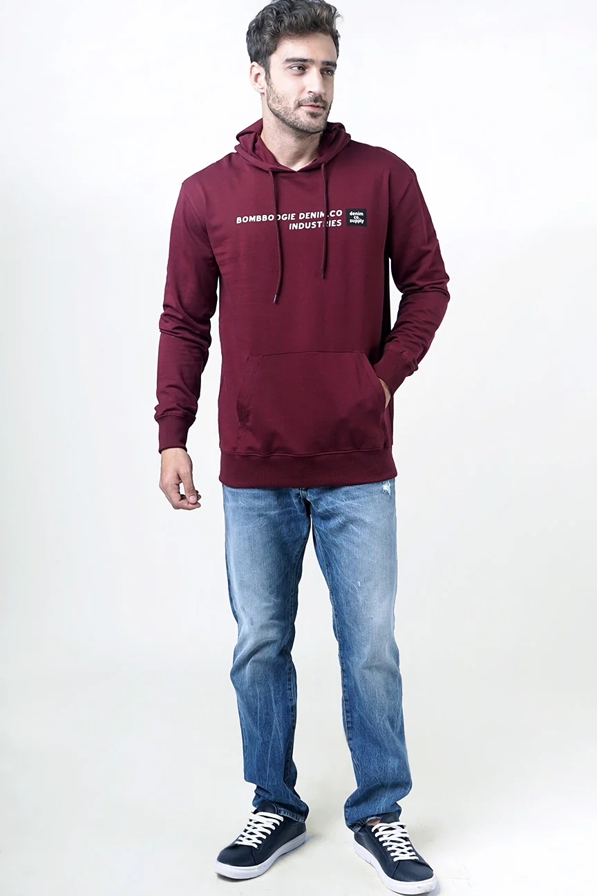 Sweater Hoodie Joshiper Maroon - Image 2