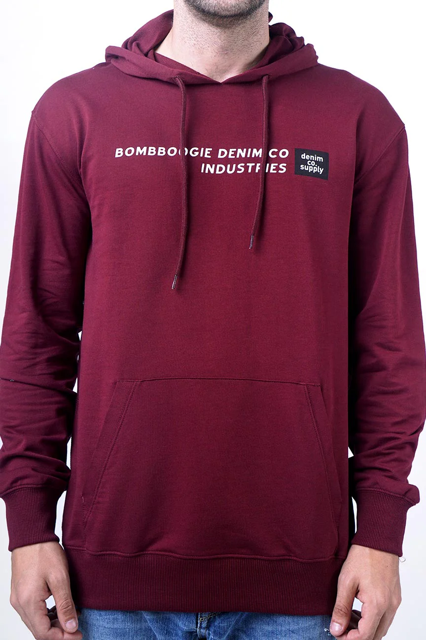 Sweater Hoodie Joshiper Maroon - Image 4