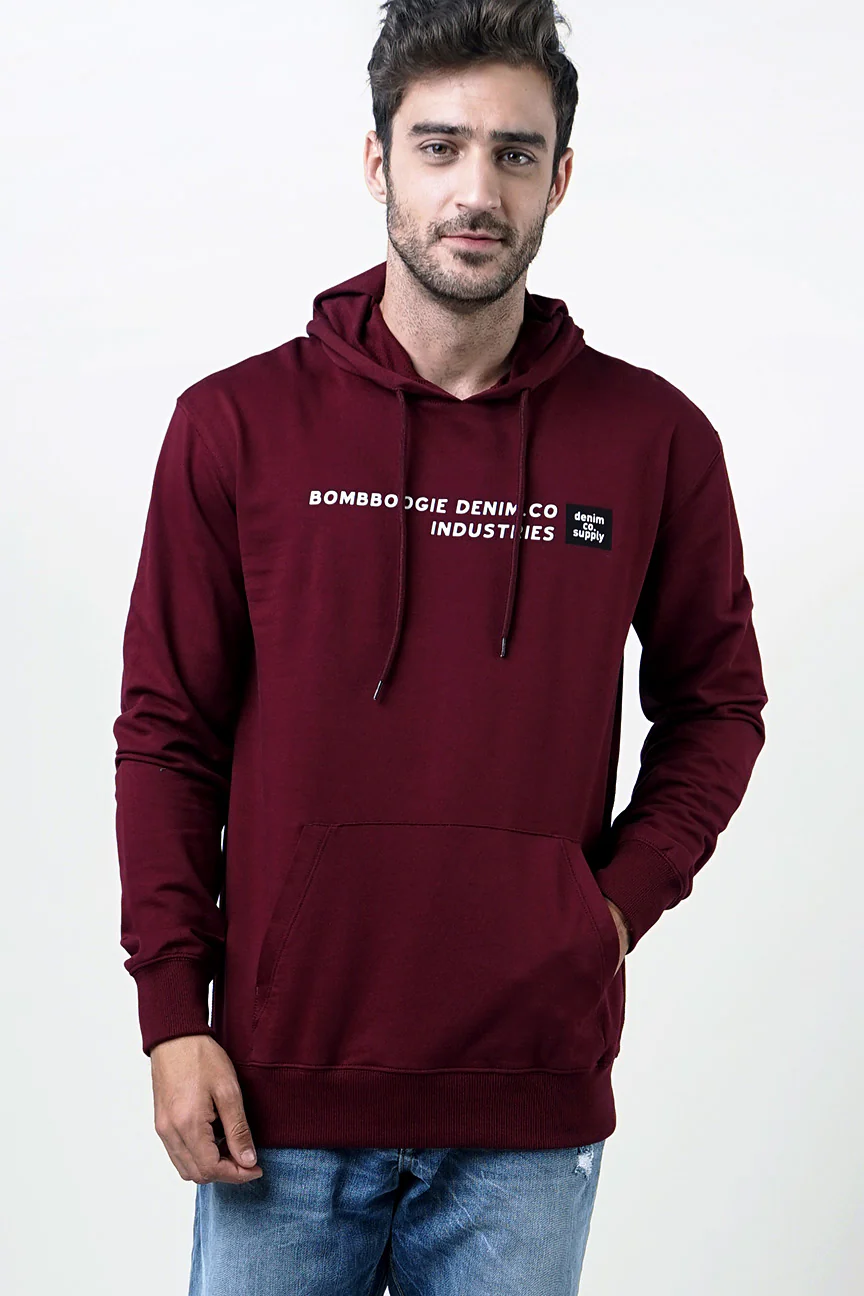 Sweater Hoodie Joshiper Maroon - Image 5