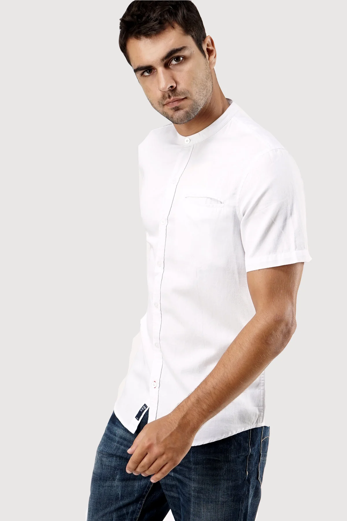 Kemeja Lengan Pendek Justice White Regular - Image 2