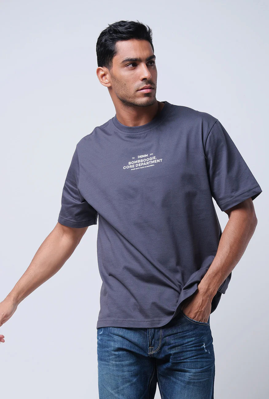 T-Shirt Lengan Pendek Regular Grecy Dark Grey 2.0 - Image 2