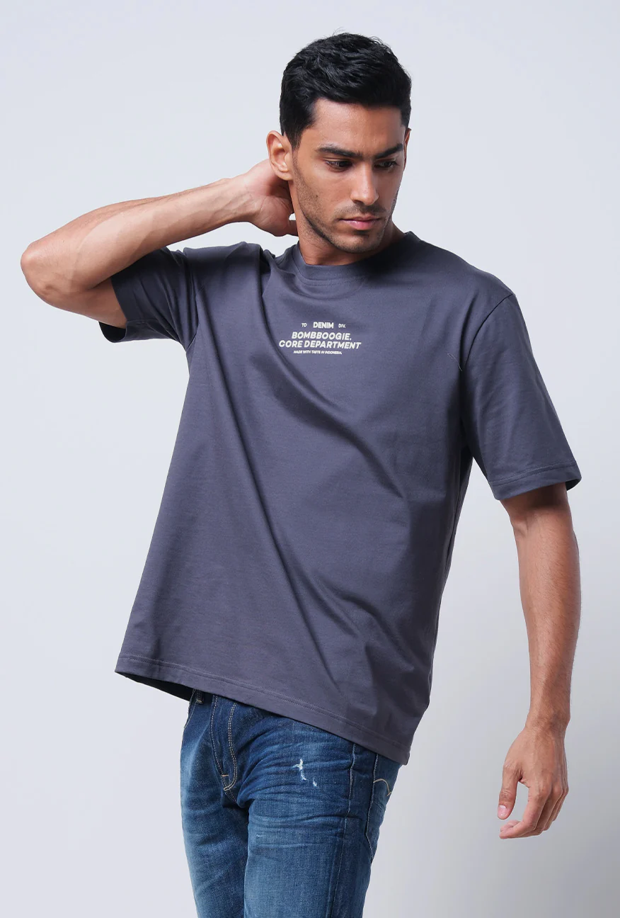 T-Shirt Lengan Pendek Regular Grecy Dark Grey 2.0 - Image 3