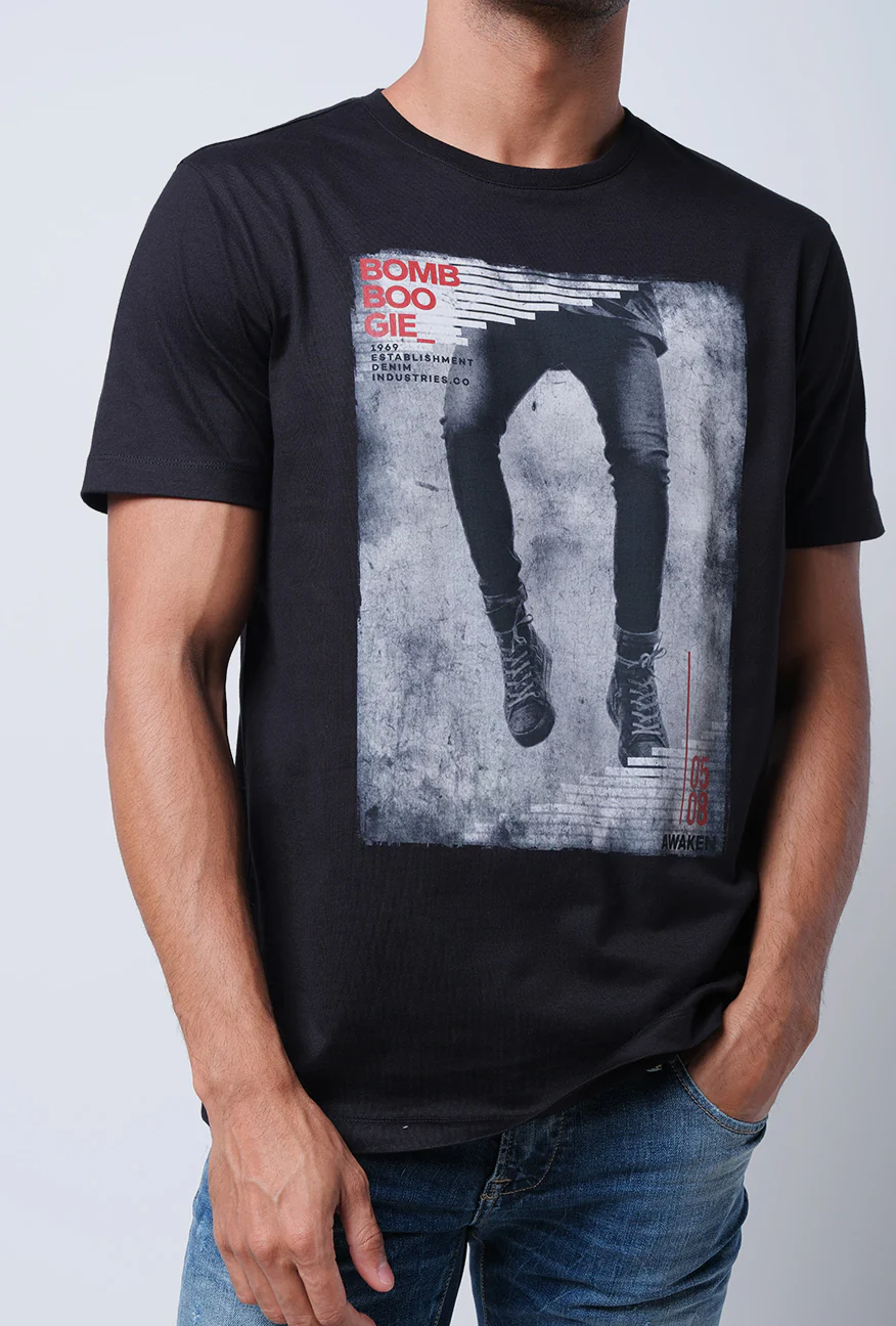 T-Shirt Lengan Pendek Tizzy Black Slimfit - Image 4