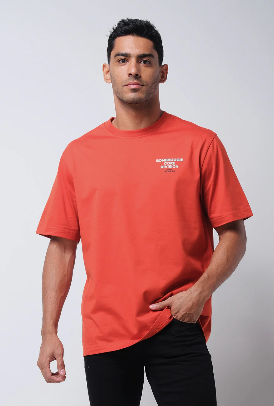 T-Shirt Lengan Pendek Tomlyn Dark Orange 2.0 Regular - Image 3