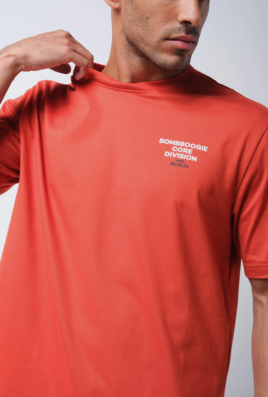 T-Shirt Lengan Pendek Tomlyn Dark Orange 2.0 Regular - Image 4