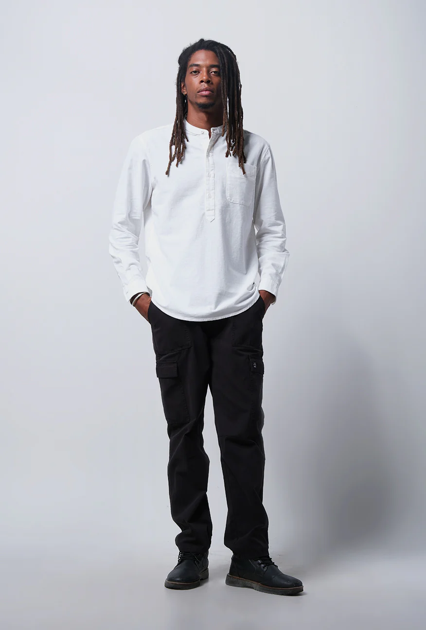 Kemeja Koko Lengan Panjang Barkin Offwhite - Image 4