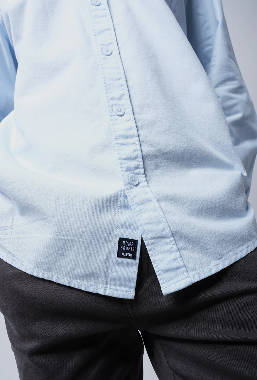 Kemeja Koko Lengan Panjang Coby Light Blue - Image 5