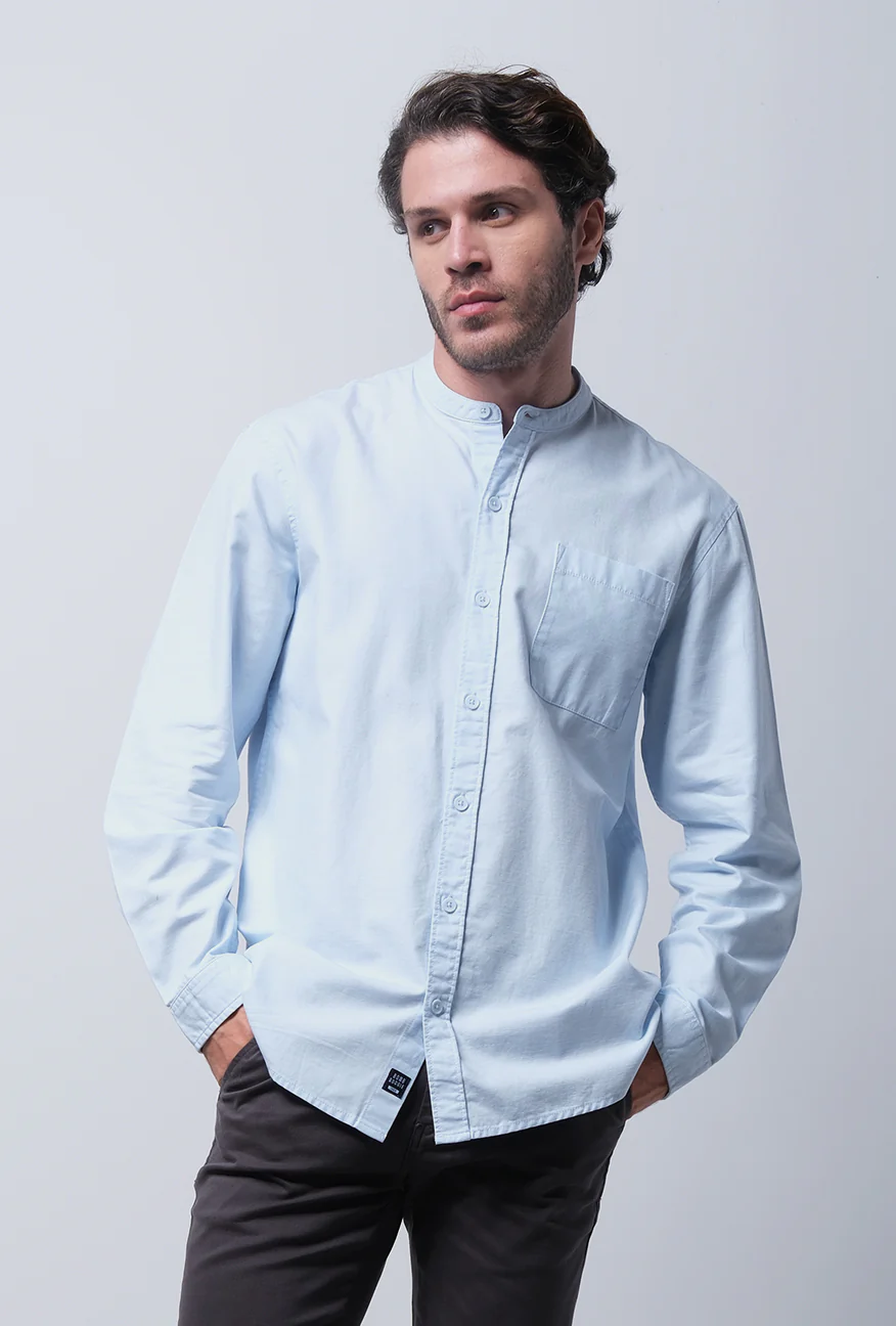 Kemeja Koko Lengan Panjang Coby Light Blue - Image 6