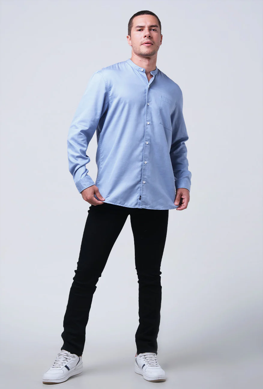 Kemeja Koko Lengan Panjang Harven Blue - Image 3