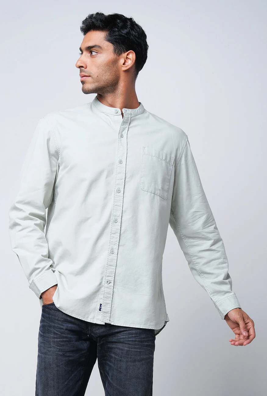 Kemeja Koko Lengan Panjang Hasby 2.0 Light Green - Image 3