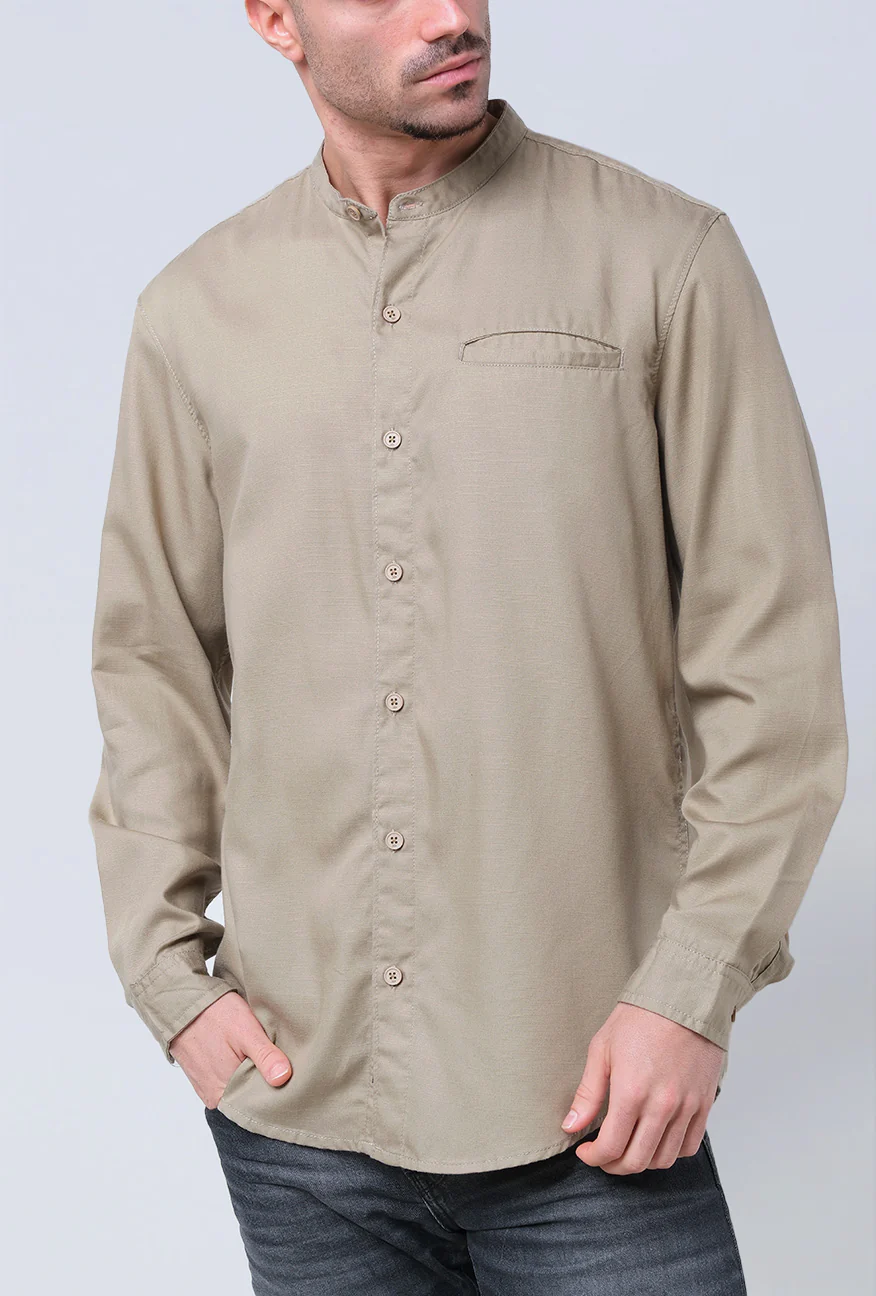 Kemeja Koko Lengan Panjang Lero Olive - Image 4