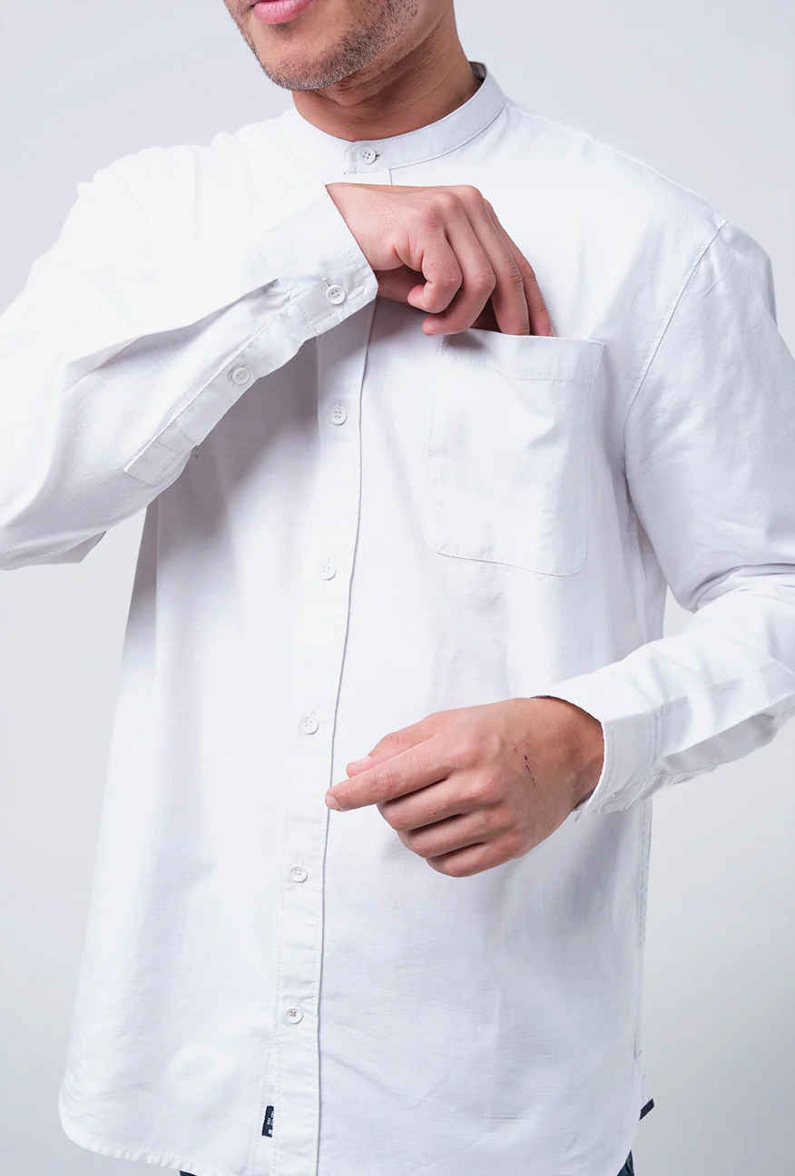 Kemeja Koko Lengan Panjang Regular Macto White - Image 3