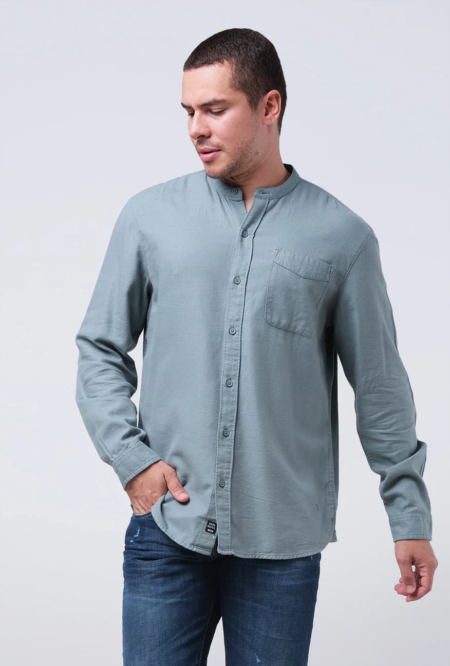 Kemeja Koko Lengan Panjang Regular Makata Sage Green