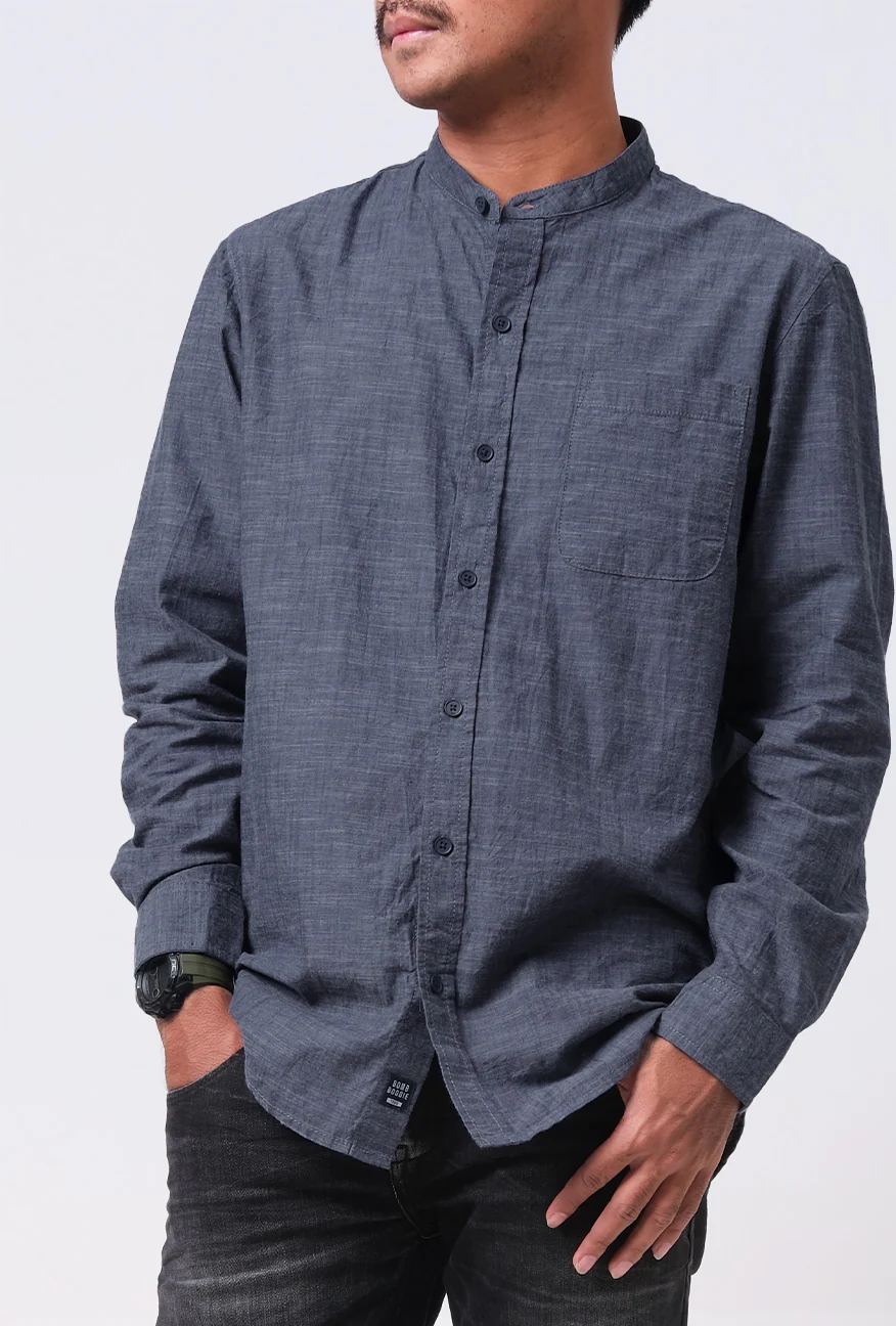 Kemeja Koko Lengan Panjang Regular Winder Navy - Image 3