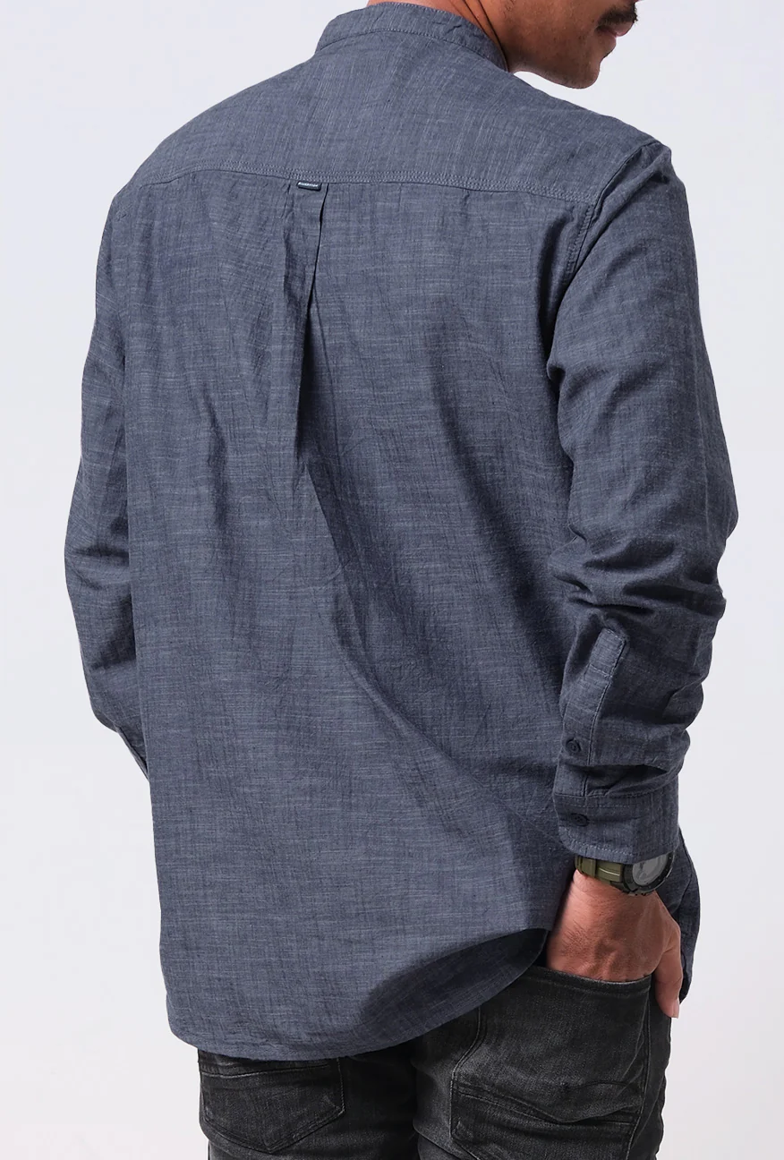 Kemeja Koko Lengan Panjang Regular Winder Navy - Image 5
