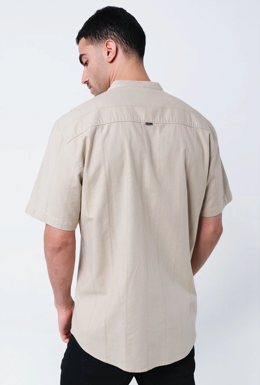 Kemeja Koko Lengan Pendek Poby Khaki - Image 5