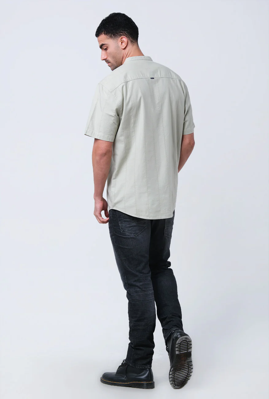 Kemeja Koko Lengan Pendek Poby Light Green - Image 2