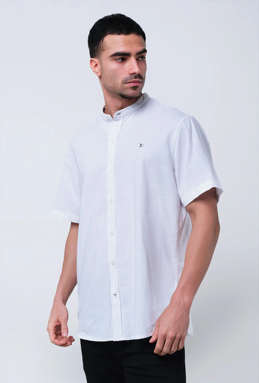 Kemeja Koko Lengan Pendek Shola Offwhite