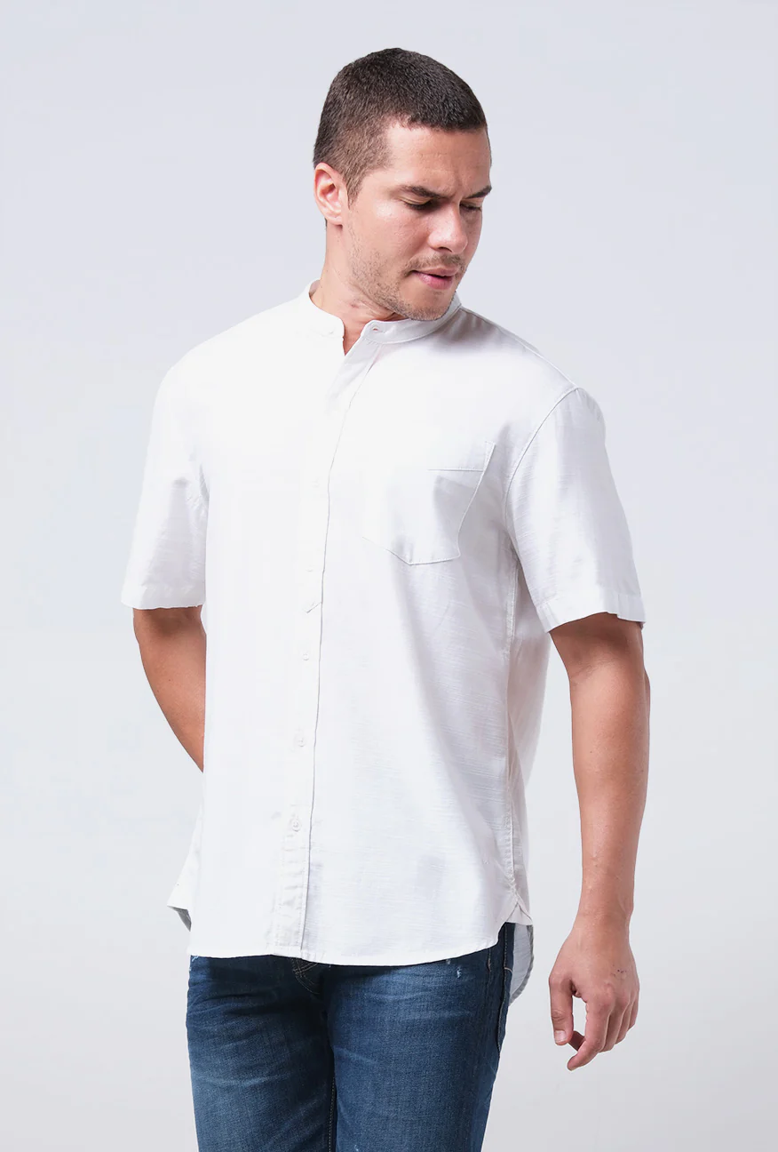 Kemeja Koko Lengan Pendek Stroyer Offwhite