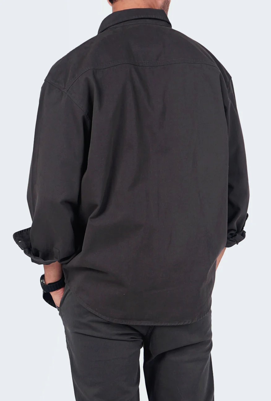 Kemeja Lengan Panjang Outer Dazzle Dark Grey - Image 4