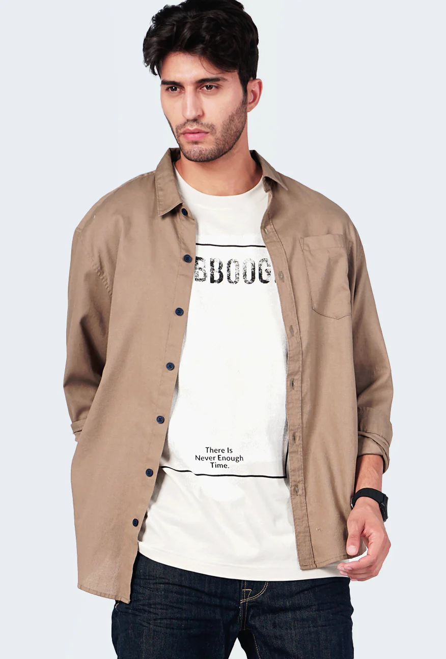 Kemeja Lengan Panjang Regular Dobster Brown - Image 2
