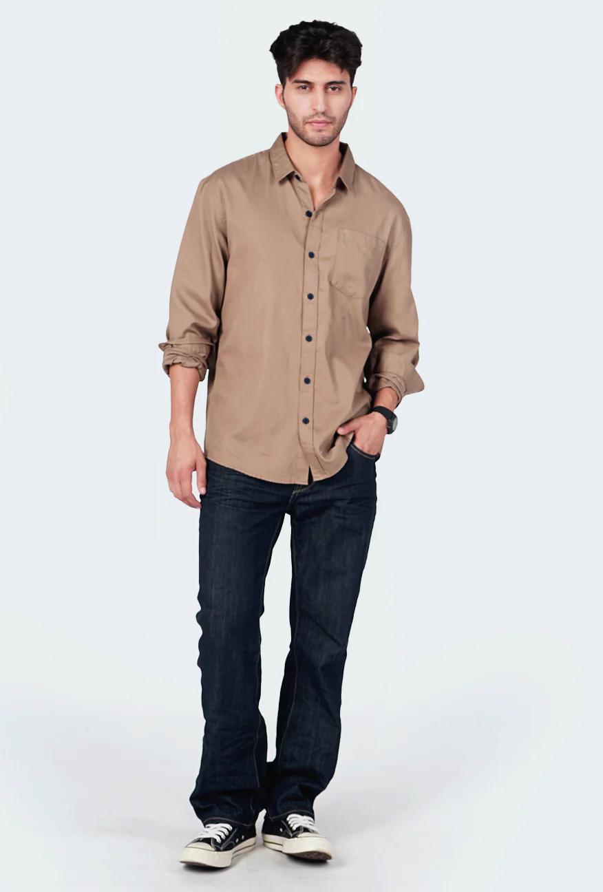 Kemeja Lengan Panjang Regular Dobster Brown - Image 6